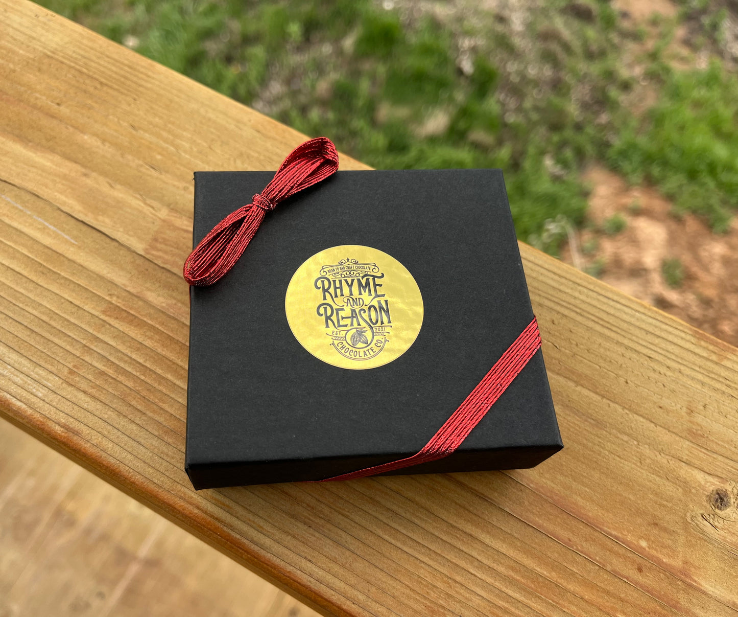 Rhyme and Reason VEGAN Chocolate Box: Hazelnut orange and strawberry dark chocolate