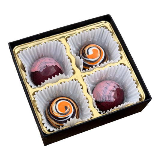 Rhyme and Reason VEGAN Chocolate Box: Hazelnut orange and strawberry dark chocolate