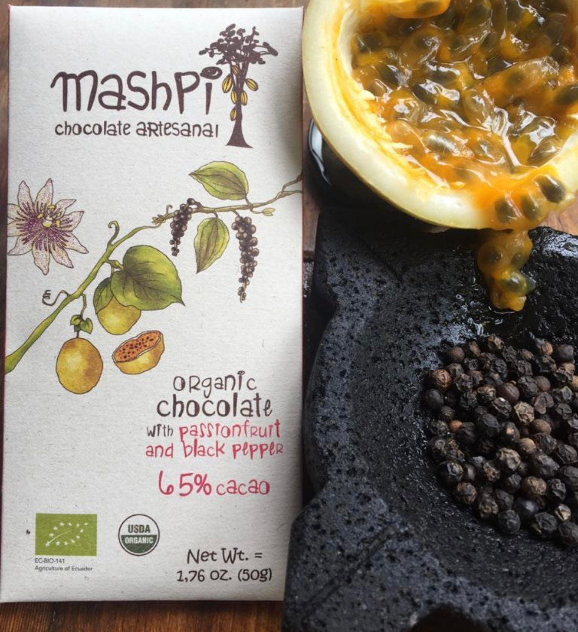 Mashpi 65% Dark With Passionfruit And Black Pepper