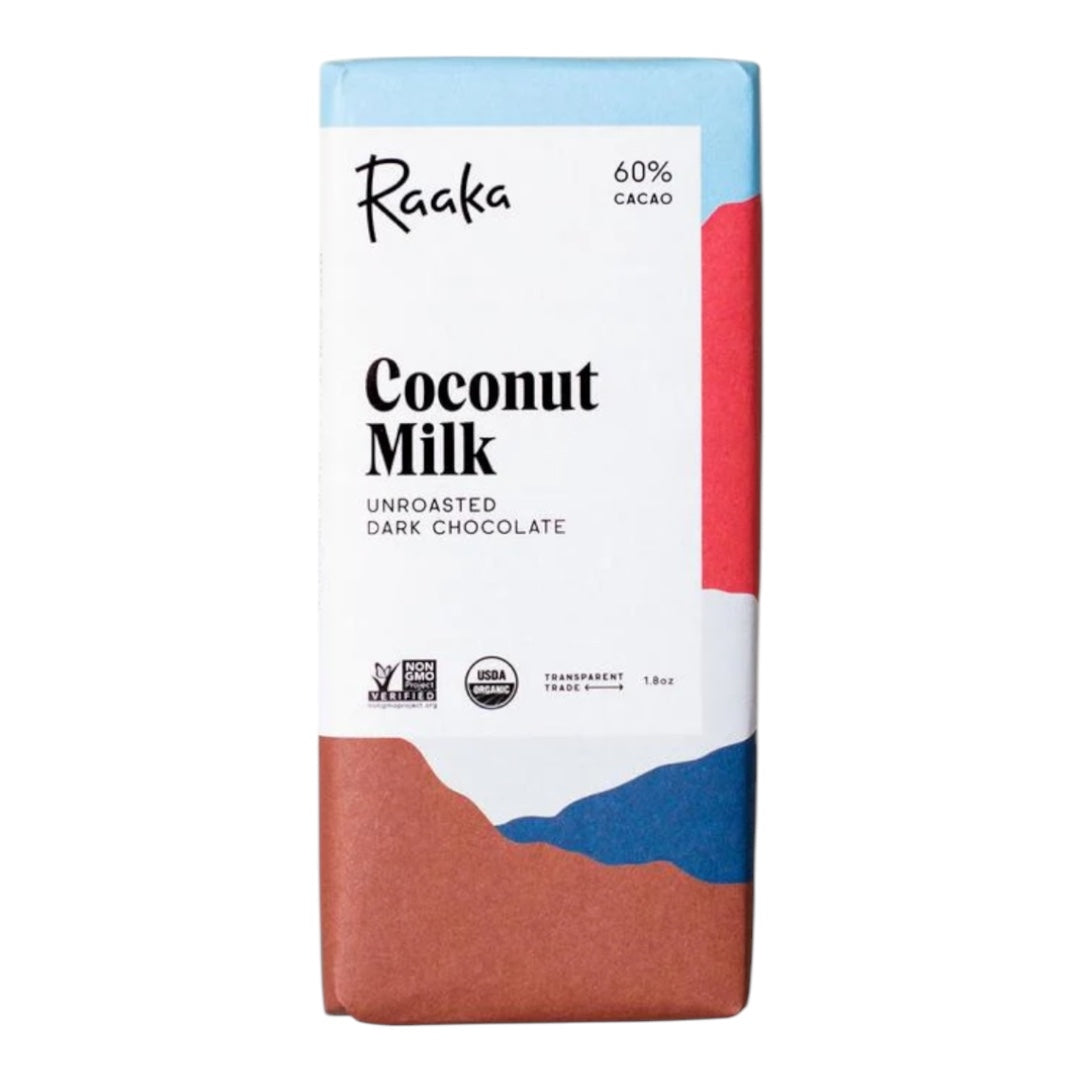 Raaka VEGAN/UNROASTED: COCONUT MILK 60% DARK BAR