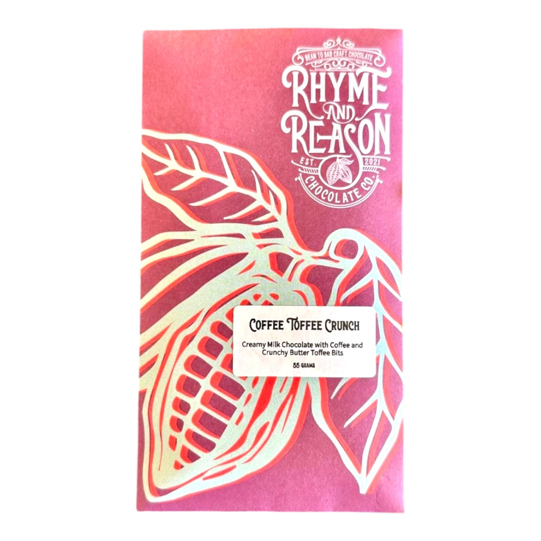 Rhyme and Reason coffee toffee crunch milk chocolate bar
