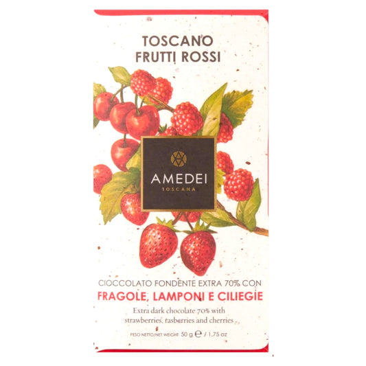 Amedei Toscano Frutti Rossi: 70% Dark Chocolate with Red Fruits