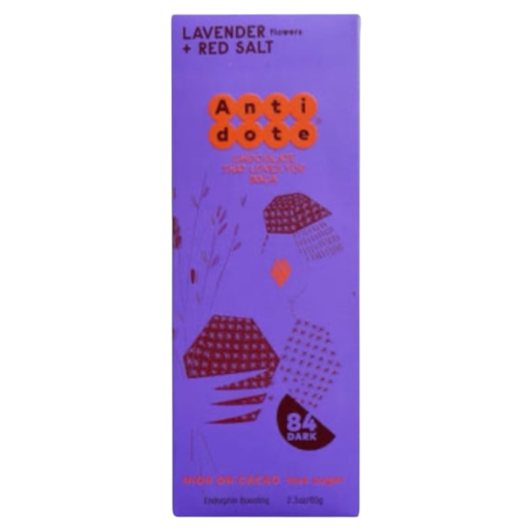 Antidote Chocolate Panakeiai: Lavender and Red Salt 84%