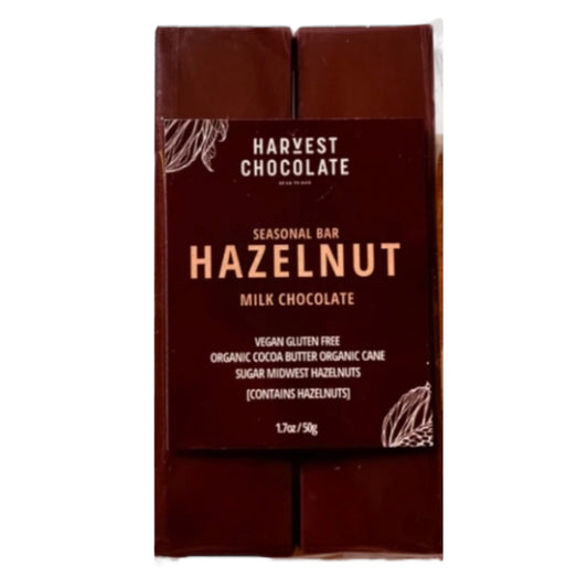 Harvest Craft Chocolate Hazelnut milk chocolate, vegan
