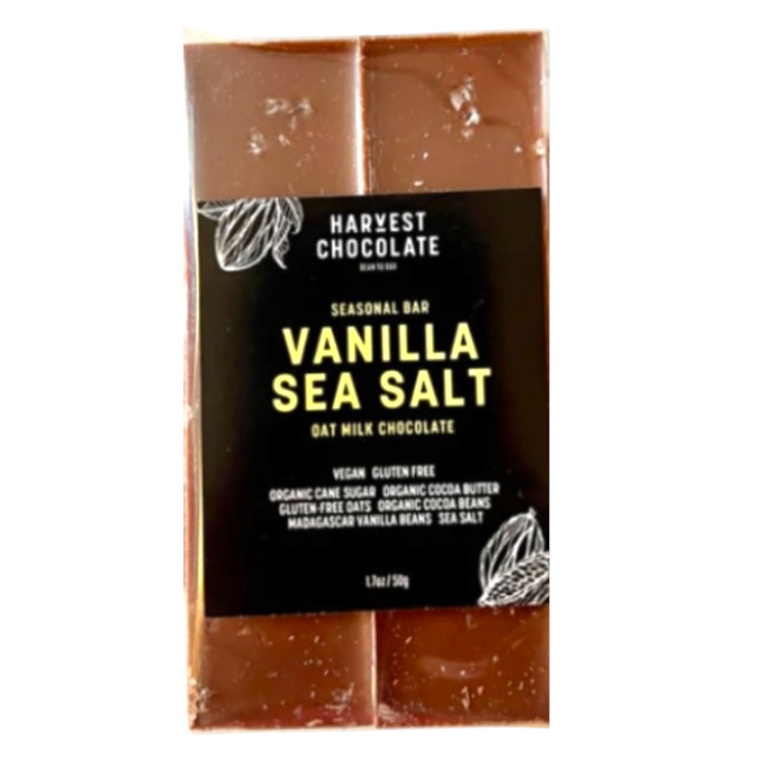 Harvest Craft Chocolate Vanilla bean sea salt vegan bar
