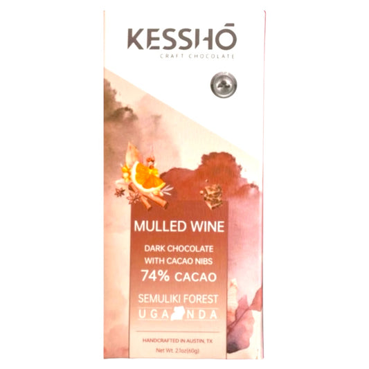 Kessho Craft Chocolate Mulled Wine Dark Chocolate, Uganda, Semuliki Forest