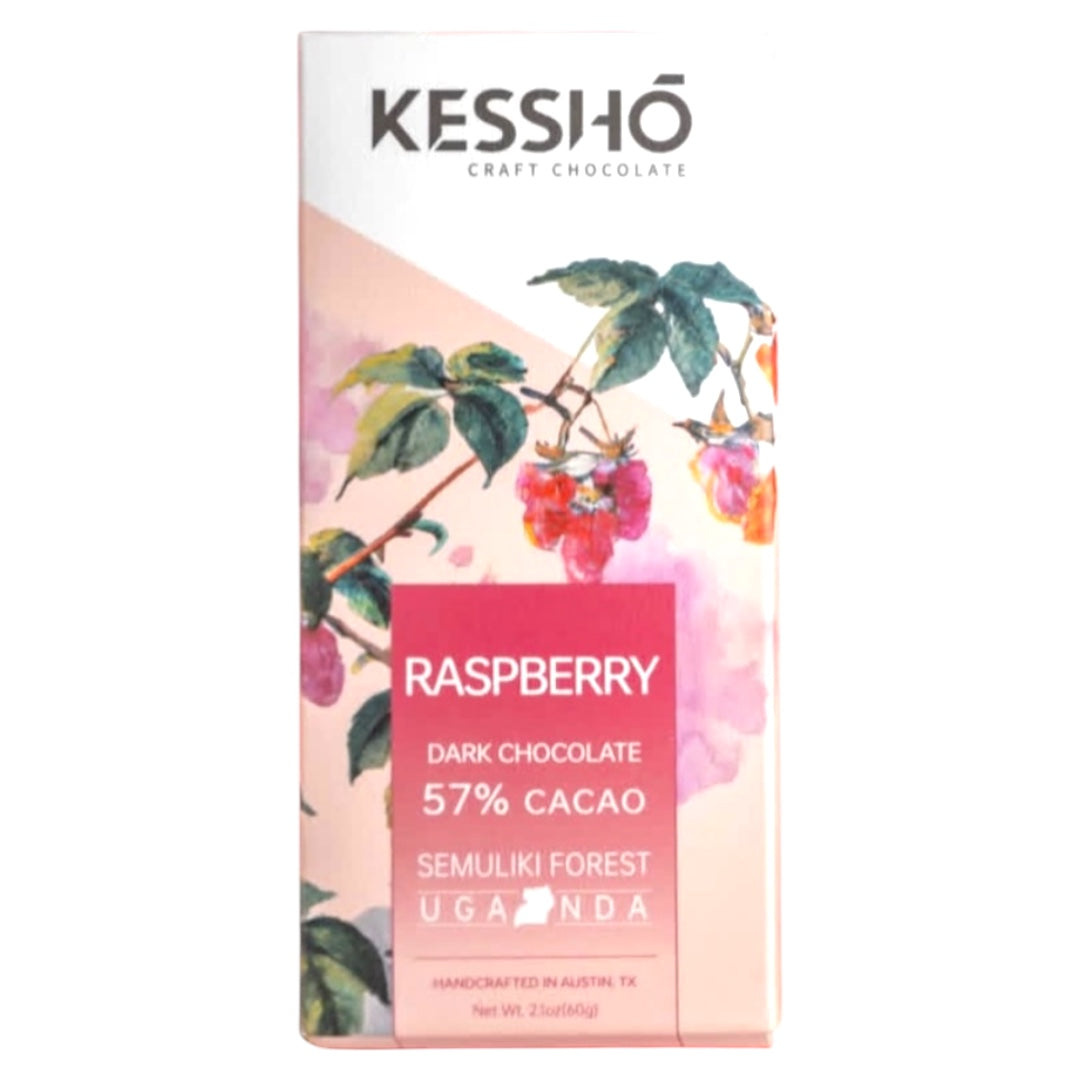 Kessho Craft Chocolate Raspberry 57% Dark, Uganda, Semuliki Forest