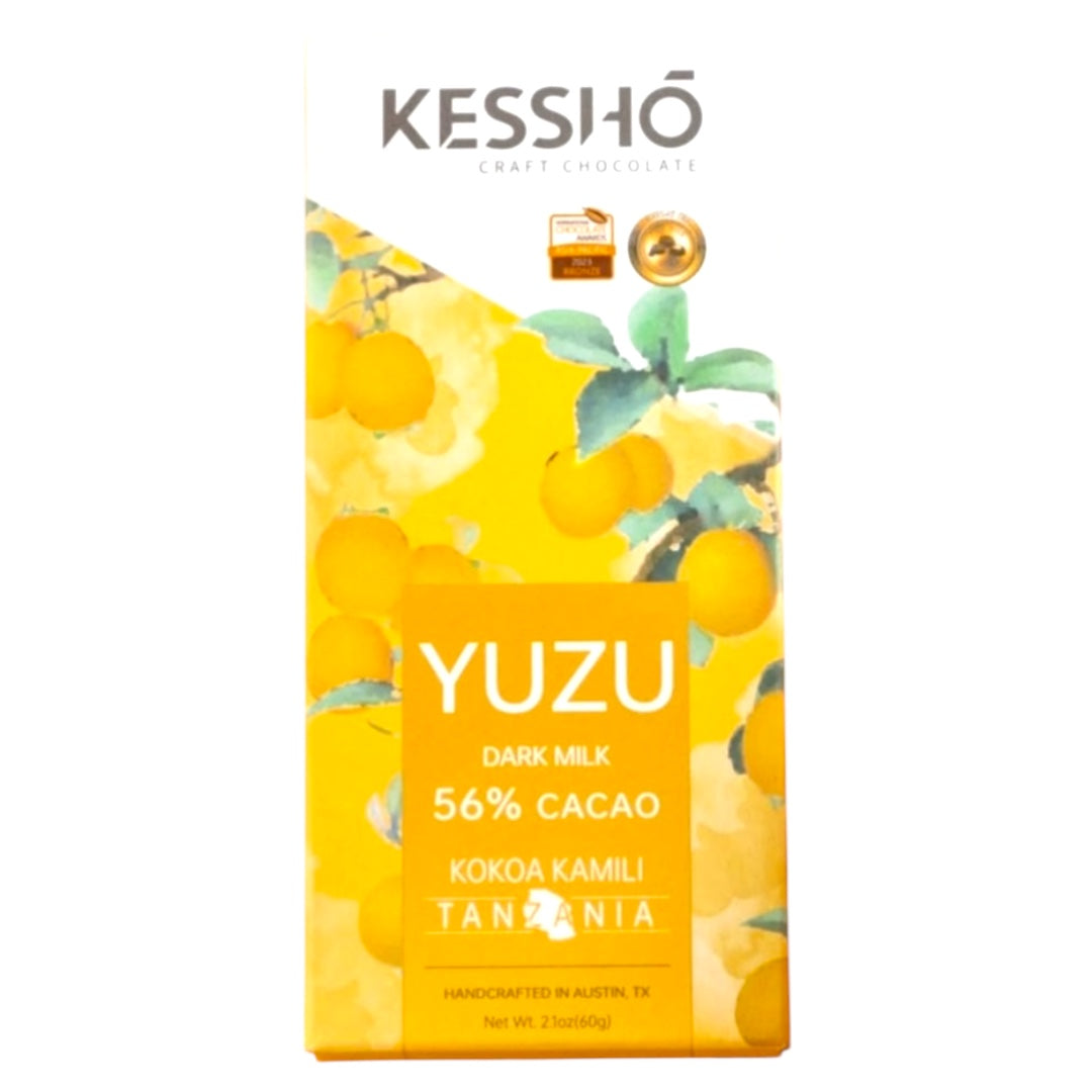 Kessho Craft Chocolate Yuzu milk chocolate, Tanzania, Kokoa Kamili