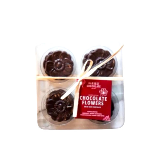 Harvest Craft Chocolate dark chocolate flowers, gluten and dairy free, vegan