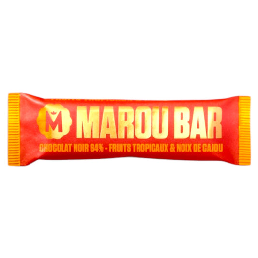 Marou chocolate snack bar 64% tropical fruits and cashews