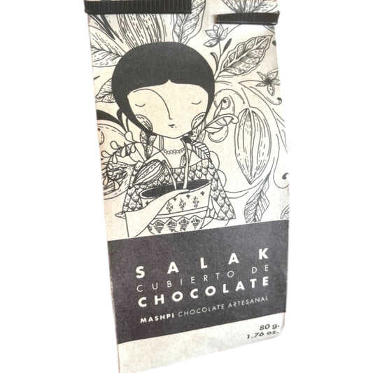 Mashpi 65% dark chocolate covered salak rings (snake fruit rings)