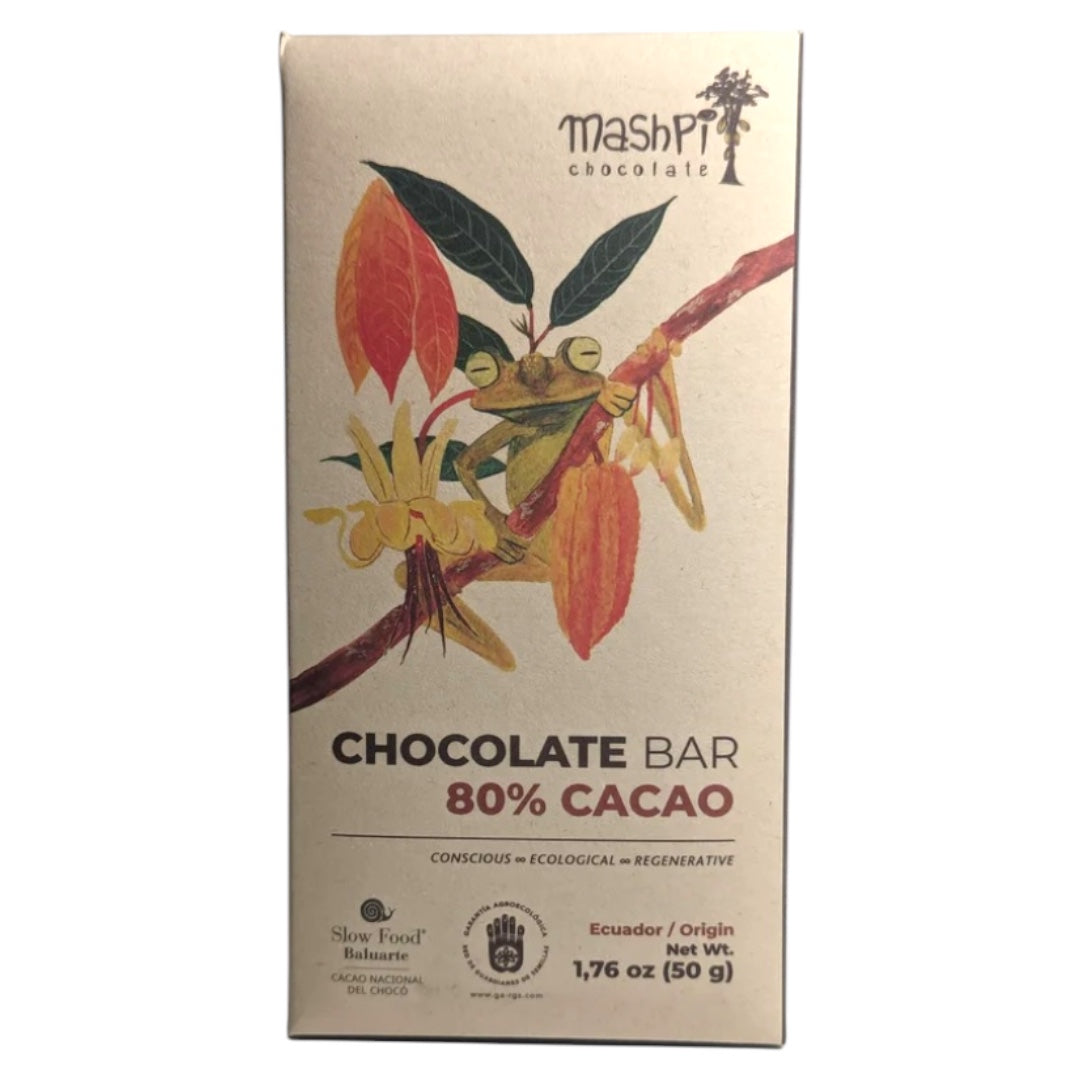Mashpi 80% dark chocolate bar