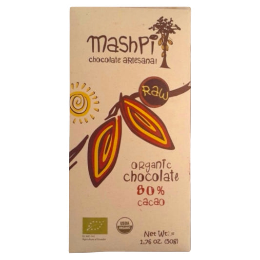 Mashpi unroasted 80% dark chocolate, Ecuador