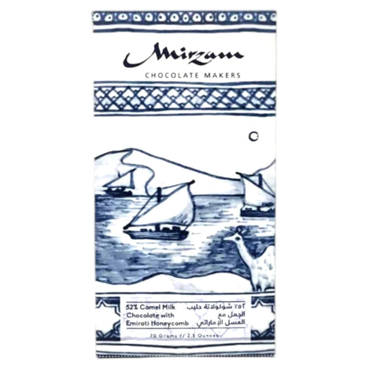 Mirzam Chocolate Makers: 52% Camel Milk Chocolate with Emirati Honeycomb