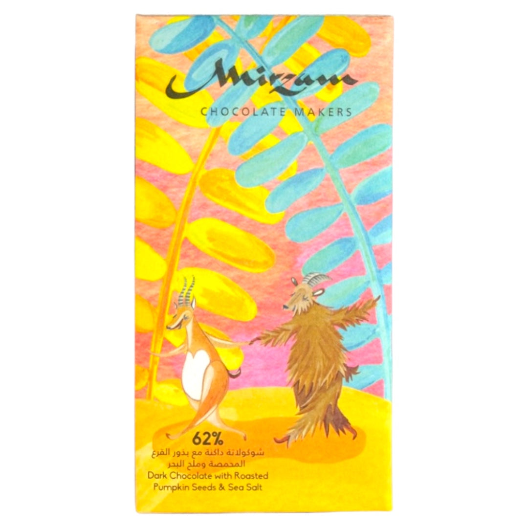 Mirzam Chocolate-Dark Chocolate 62% With Roasted Pumpkin Seeds and Sea Salt