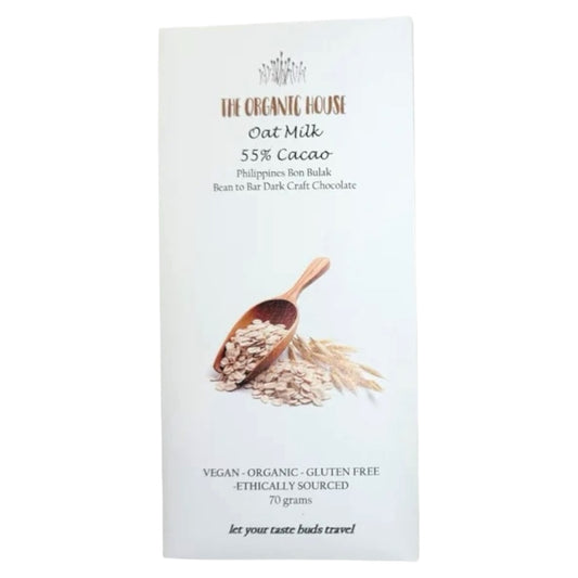 Organic House 55% Dark Oat Milk, Philippines Bon Bulak, vegan & gluten free & refined sugar free