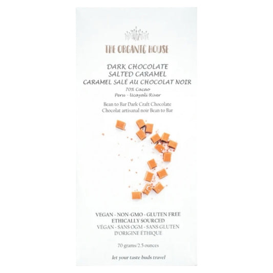 Organic House Dark Chocolate Salted Caramel 70%