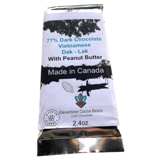 Eleventeen 77% Dark Chocolate with Peanut Butter, Vietnam, Dak Lak