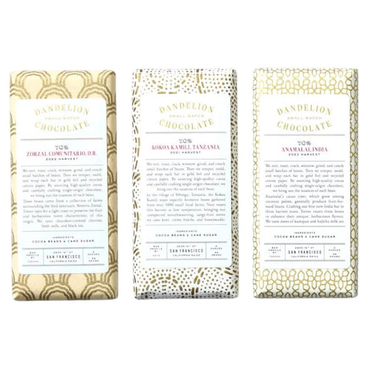 Dandelion Wrapped 3 Bar Gift Set 70%