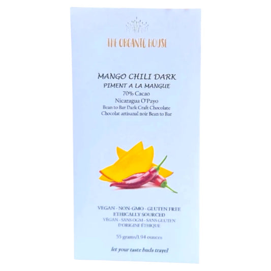 Organic House Mango Chili Dark 70% Cacao Nicaragua O'payo