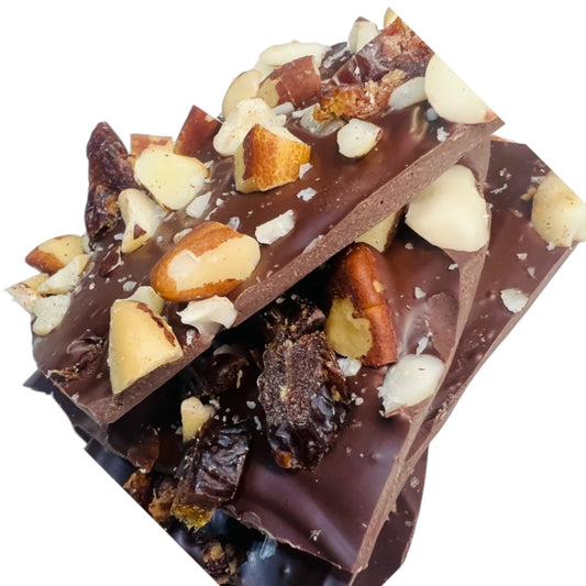 Organic House Chocolate Slats: Dates, Brazil Nuts & Sea Salt