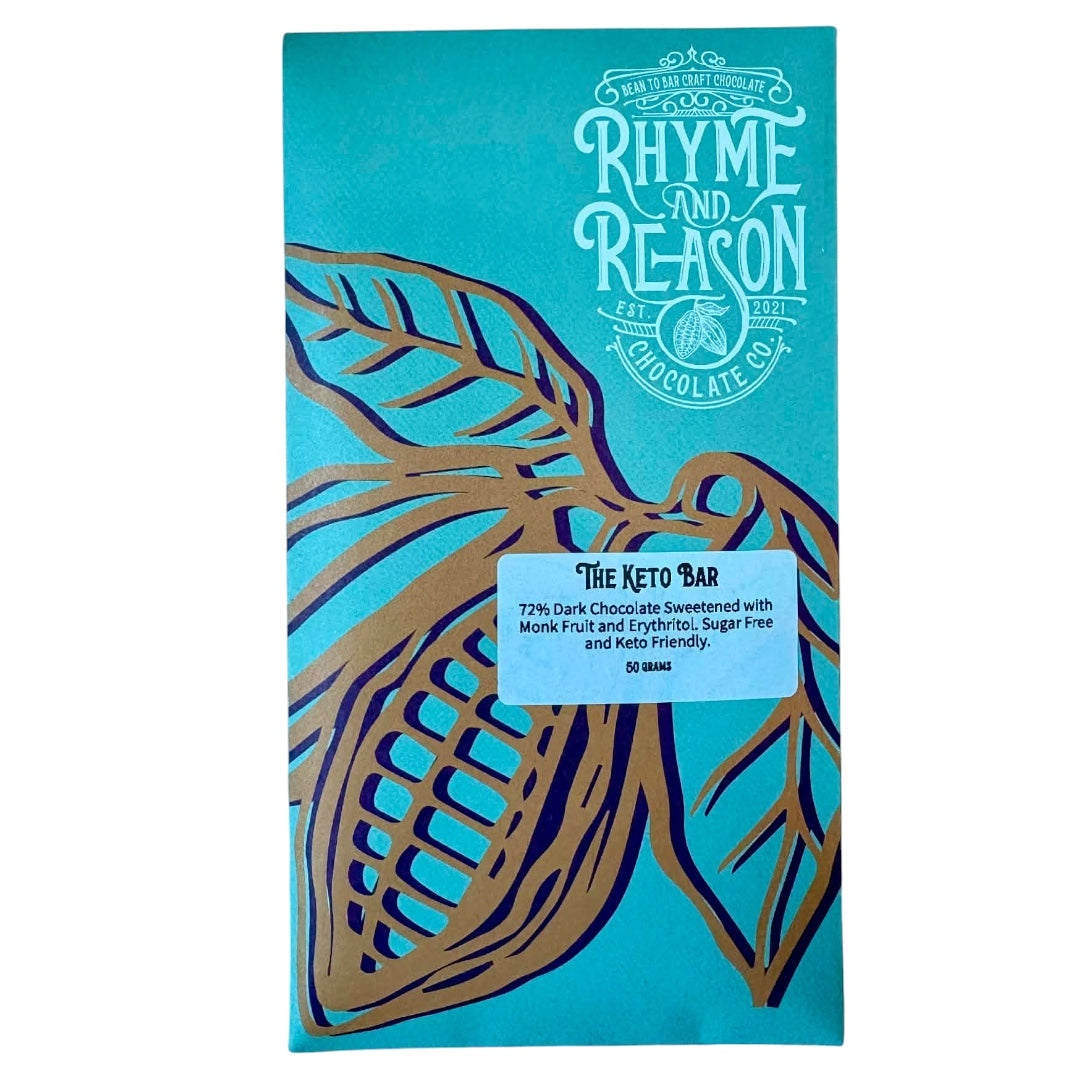 Rhyme and Reason 72% dark Keto bar
