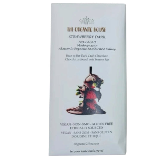 2026 New Organic House Strawberry Madagascar 70% Dark Chocolate
