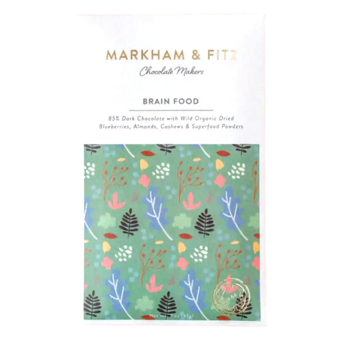 2026 New Markham & Fitz Brain Food 85% Dark Chocolate Bar