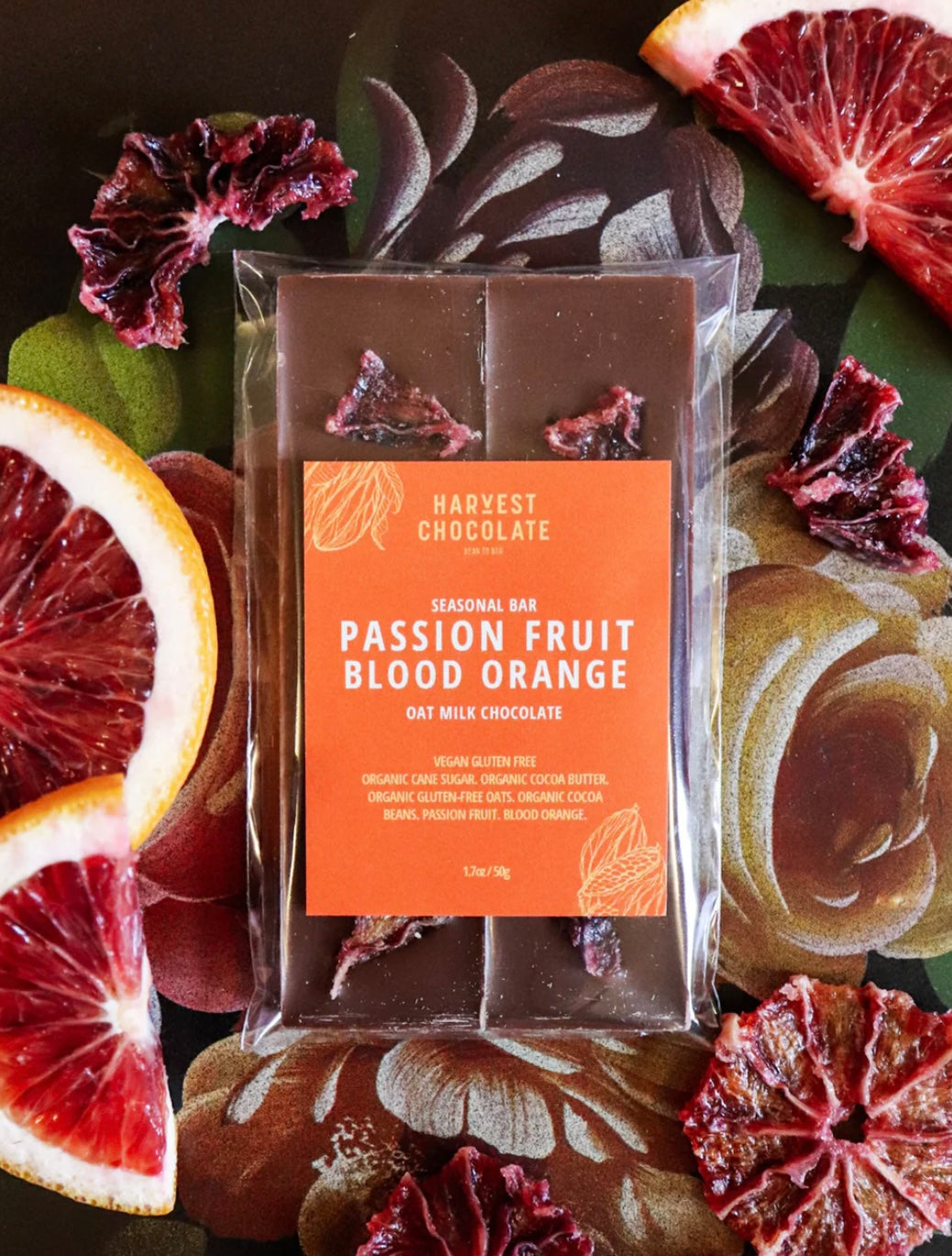 Harvest Craft Chocolate VEGAN oat milk passion fruit blood orange