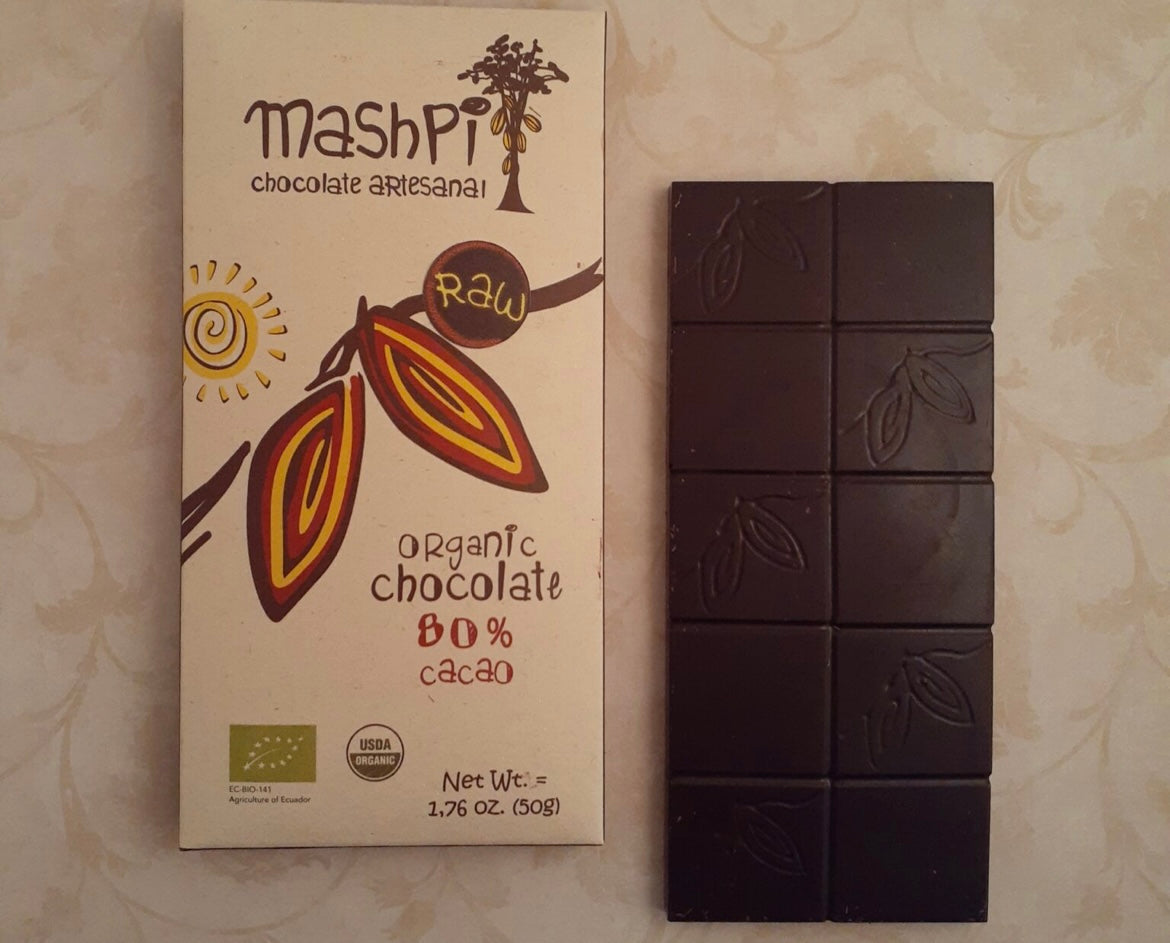 Mashpi unroasted 80% dark chocolate, Ecuador