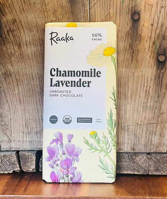 SPRING COLLECTION Raaka Chocolate 66% Camomile & Lavender
