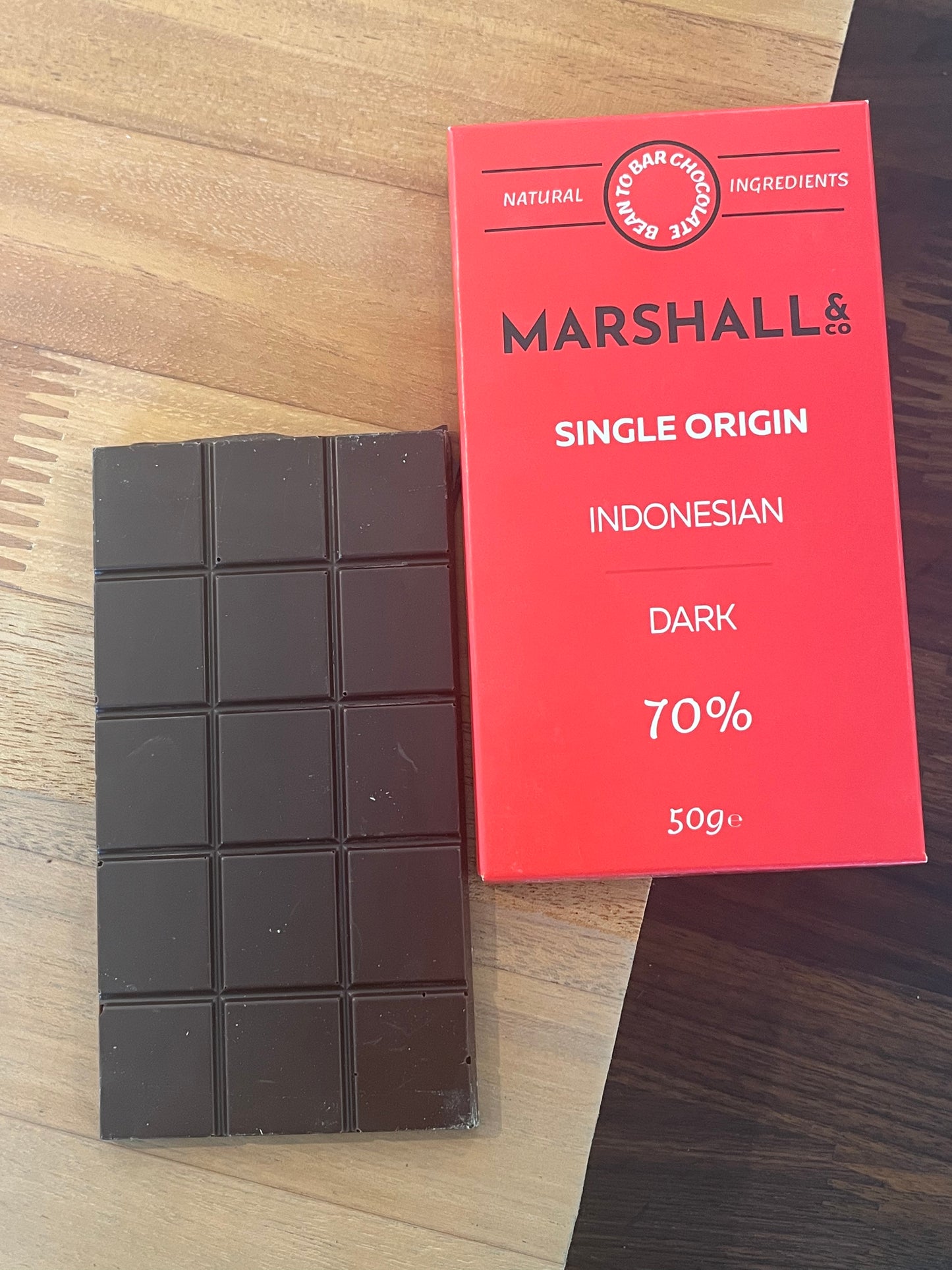 Marshall’s & CO 70% dark chocolate, Indonesia