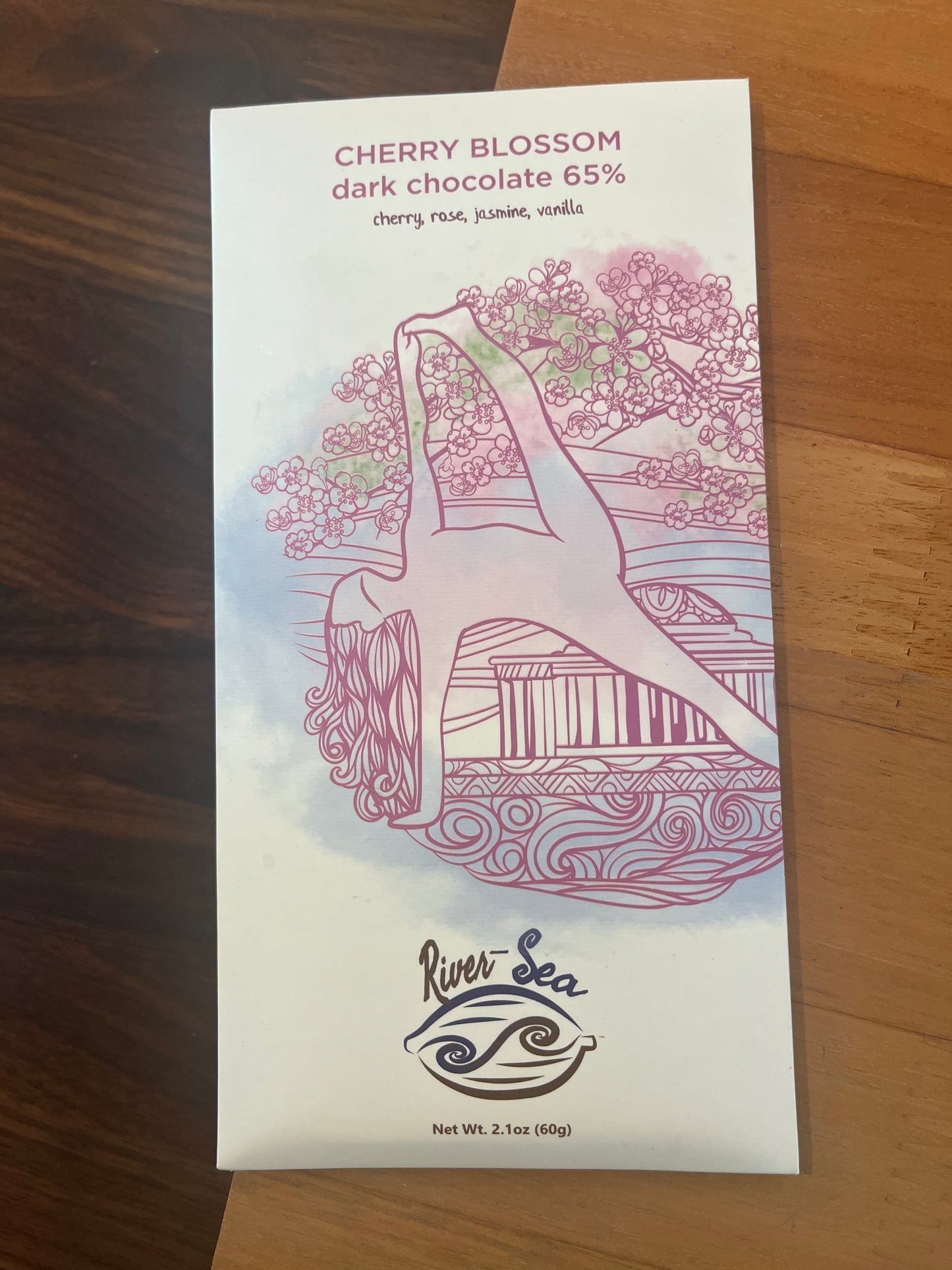 River Sea Chocolate 65% dark cherry blossom