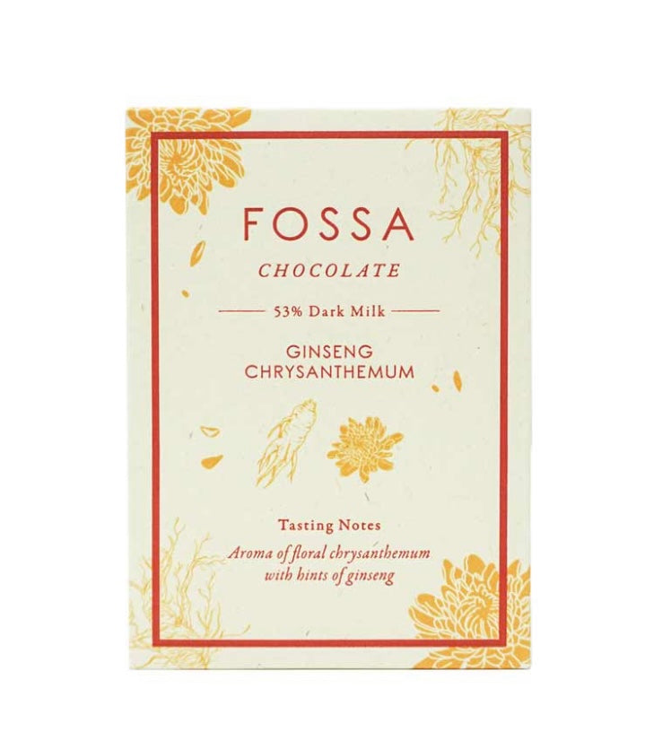 Fossa Chocolate 53% dark milk ginseng chrysanthemum