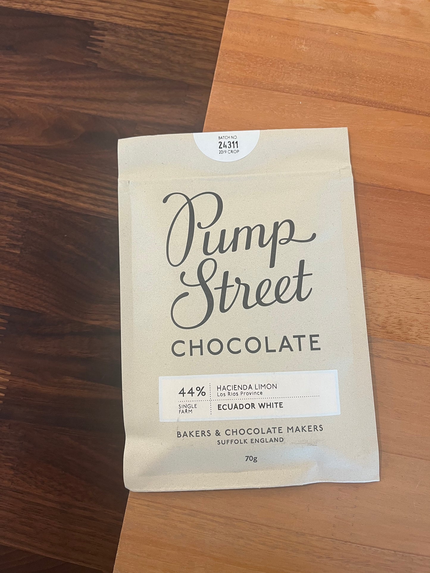 Pump Street 44% Ecuador white chocolate