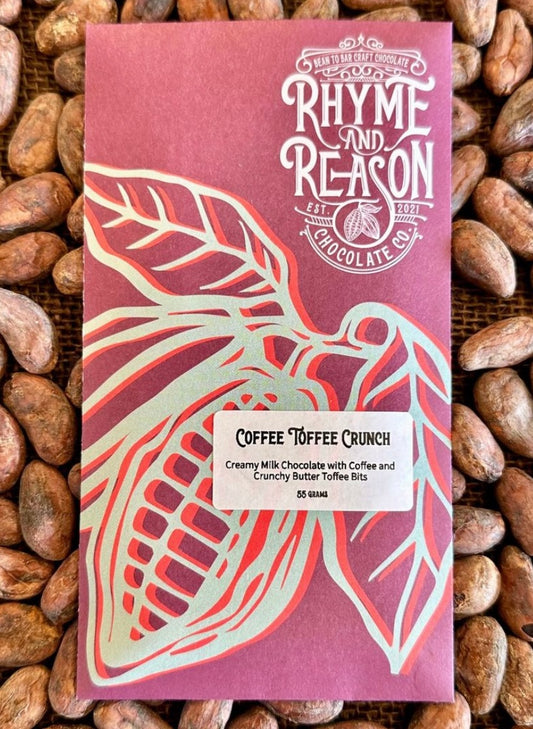 Rhyme and Reason coffee toffee crunch milk chocolate bar