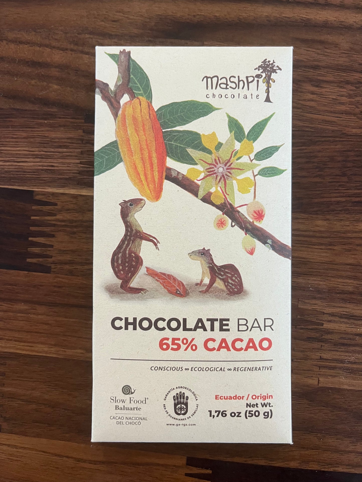 Mashpi 65% dark chocolate, Ecuador