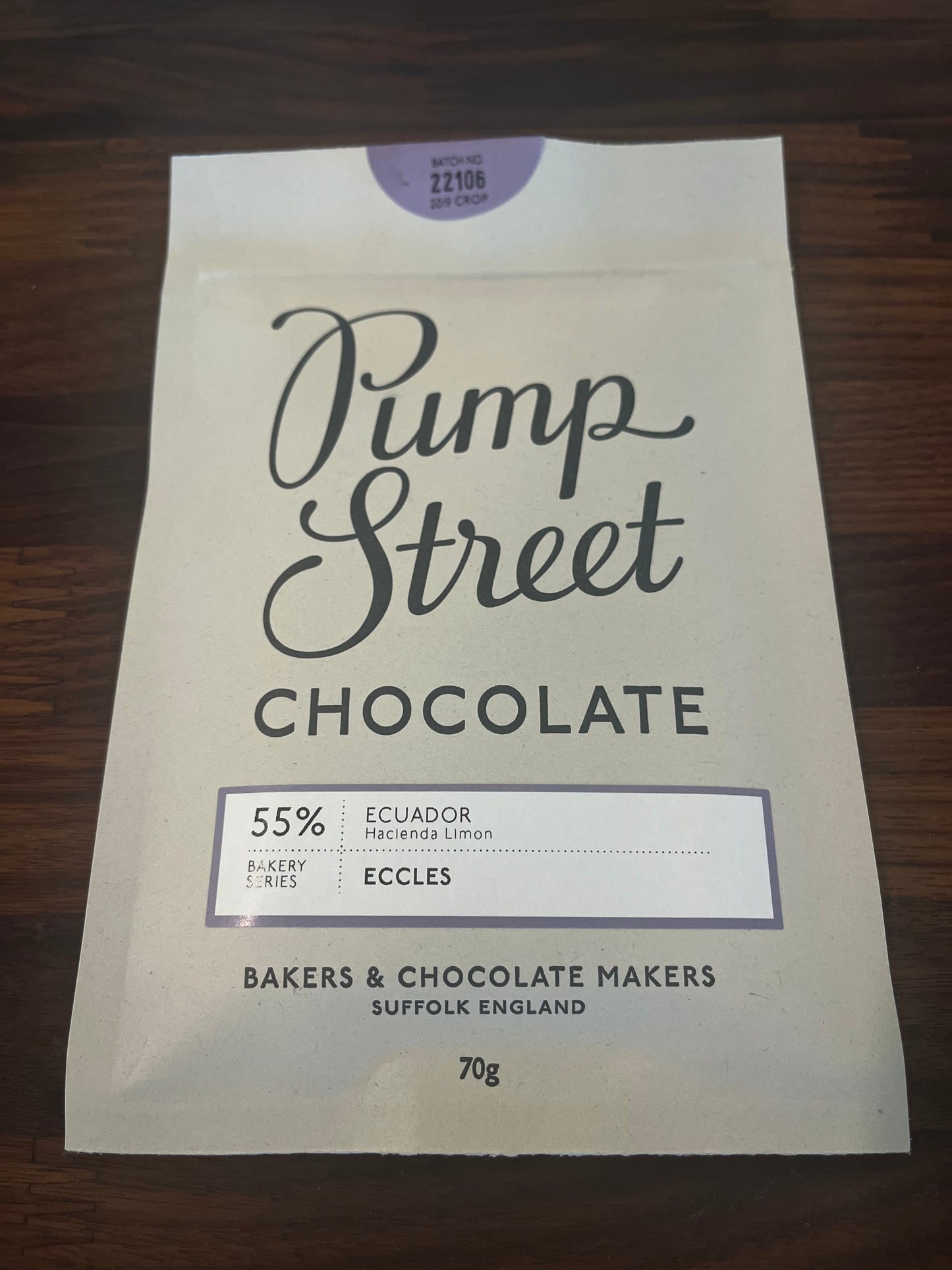 Pump Street 55% dark Eccles, Ecuador