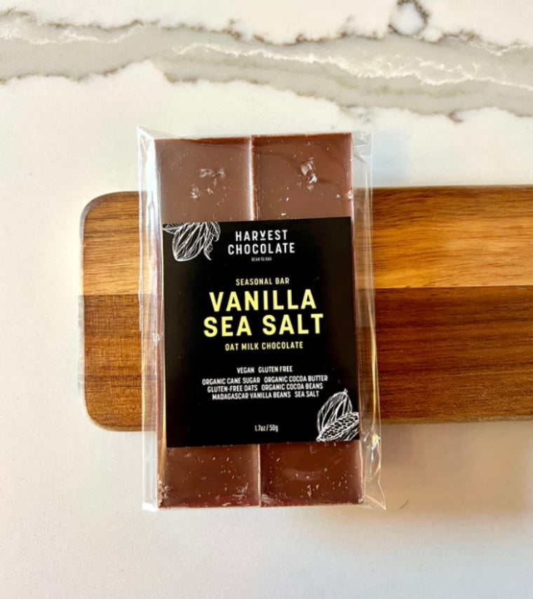 2024 NEW Harvest Craft Chocolate Vanilla bean sea salt vegan bar