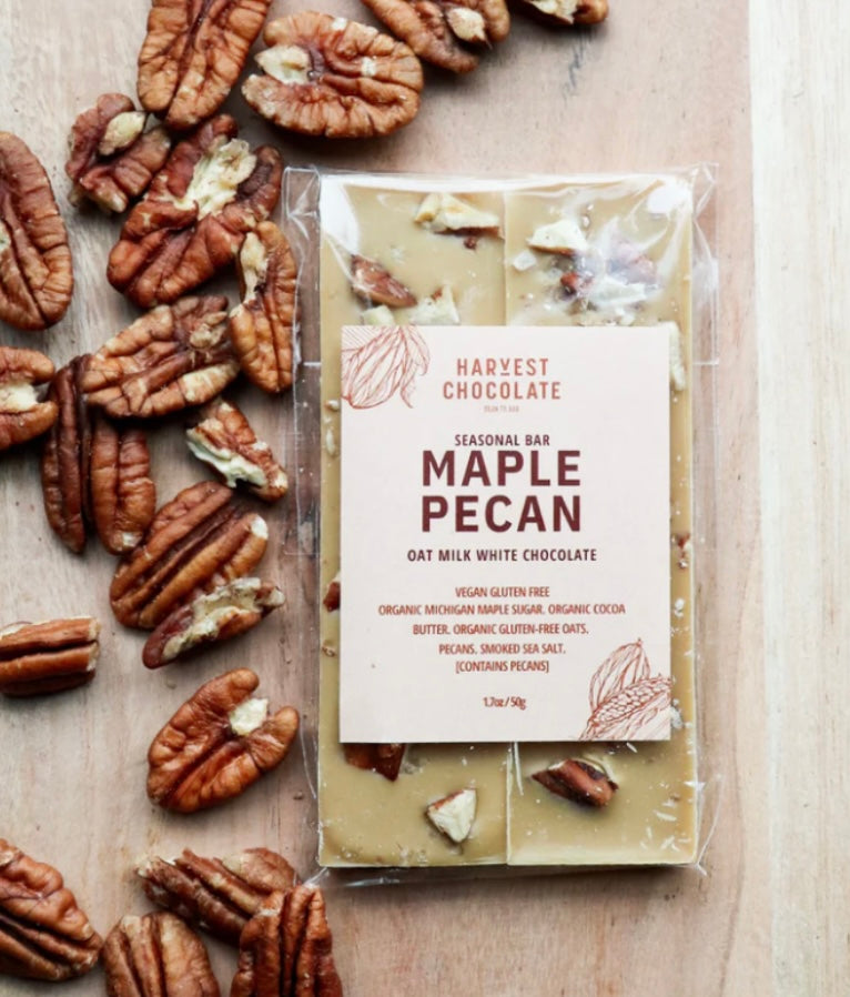 2024 NEW Harvest Craft Chocolate vegan white maple pecan