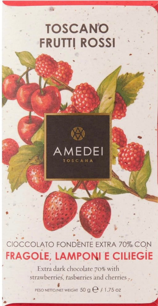 Amedei Toscano Frutti Rossi: 70% Dark Chocolate with Red Fruits