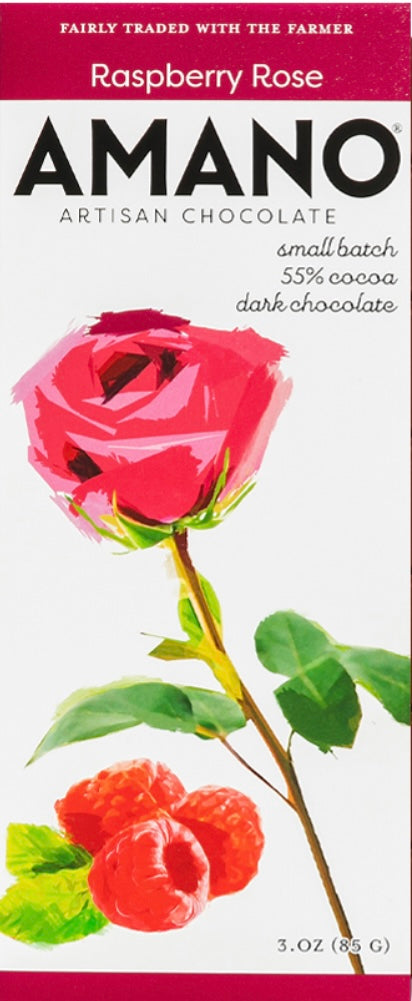 Amano Raspberry Rose 55% dark chocolate