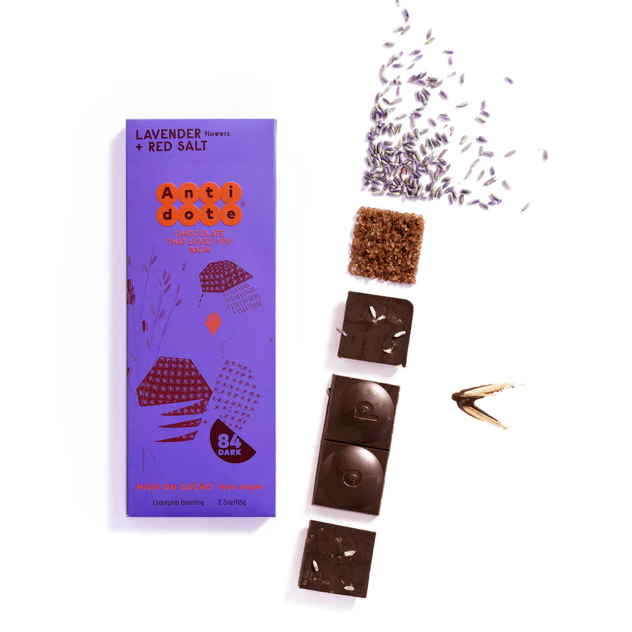 Antidote Chocolate Panakeiai: Lavender and Red Salt 84%