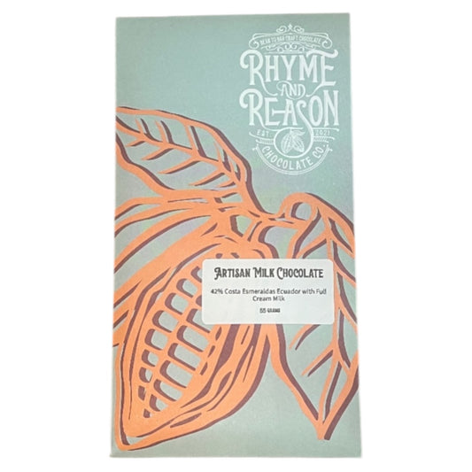 Rhyme and Reason 42% Artisan Milk Chocolate, Costa Esmeraldas, Ecuador