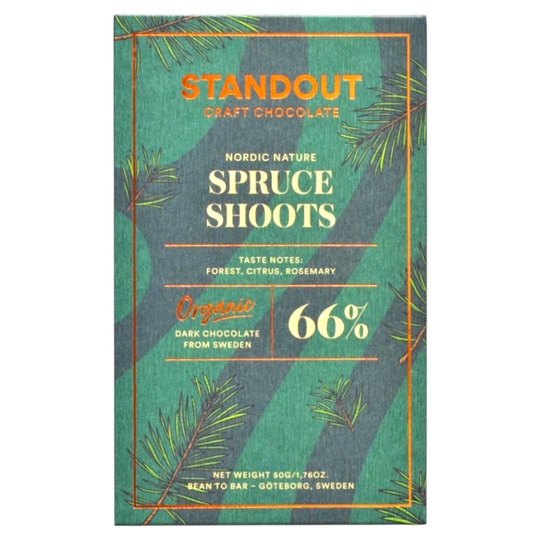 2025 Christmas Standout Craft Chocolate 66% Nordic Nature Spruce Shoots