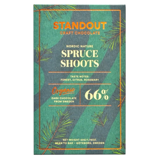 2025 Christmas Standout Craft Chocolate 66% Nordic Nature Spruce Shoots