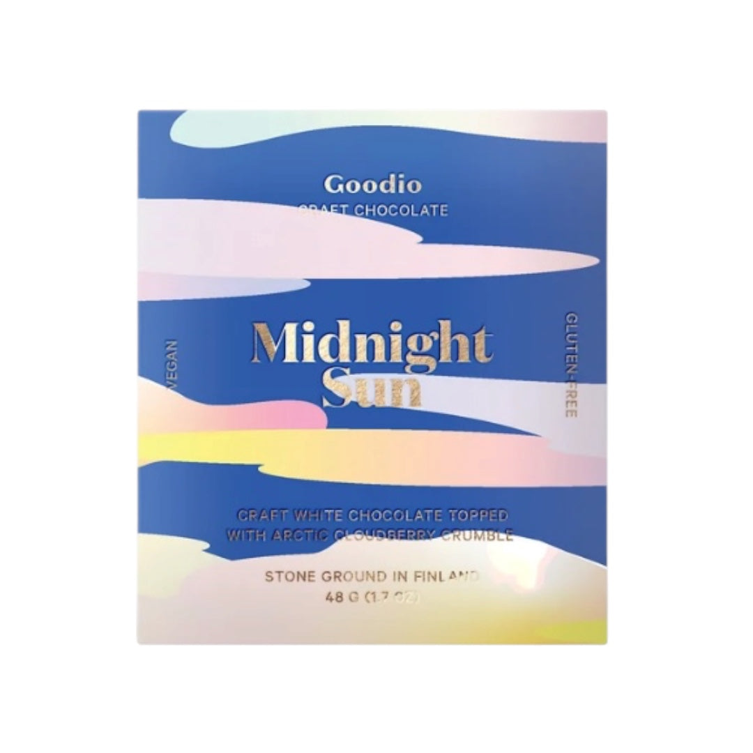 2026 PRESALE CHRISTMAS 20% Off (with code PRESALE at checkout), Goodio Midnight Sun, White Chocolate Topped With Arctic Cloudberry Crumble