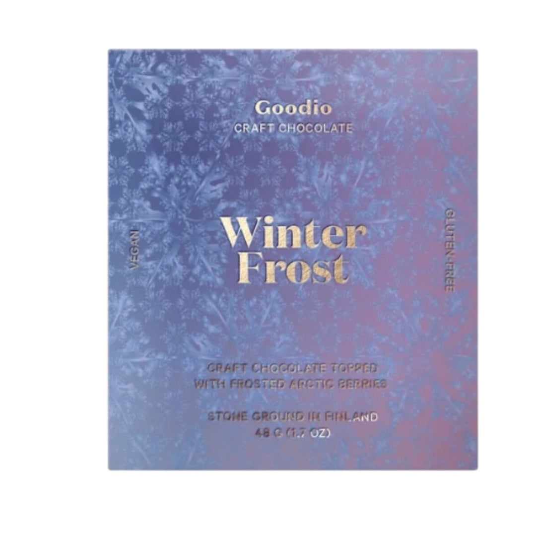2026 PRESALE CHRISTMAS 20% Off (with code PRESALE at checkout), Goodio Winter Frost, Dark Chocolate Topped With Frosted Nordic Berries