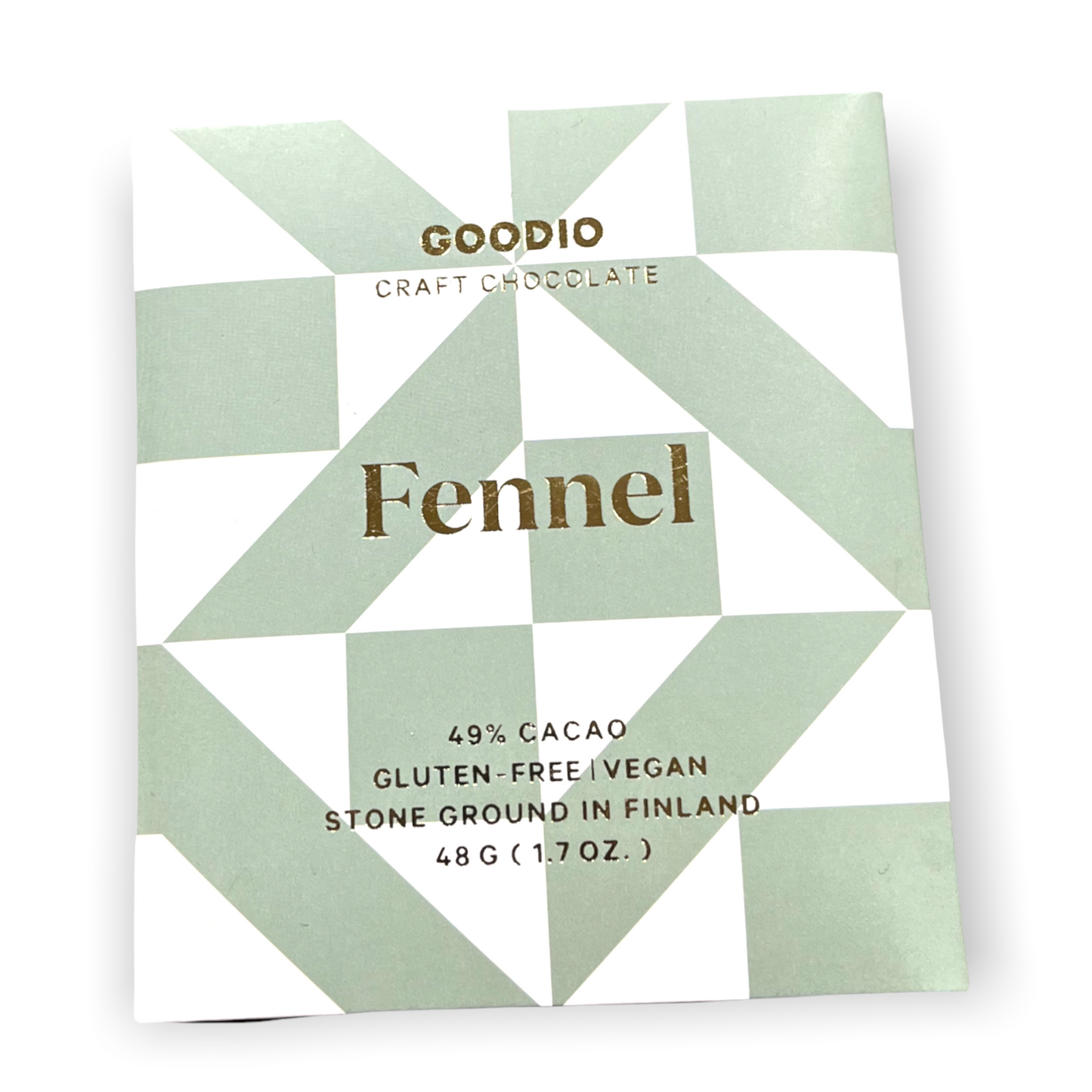Goodio 49% VEGAN fennel CHOCOLATE BAR